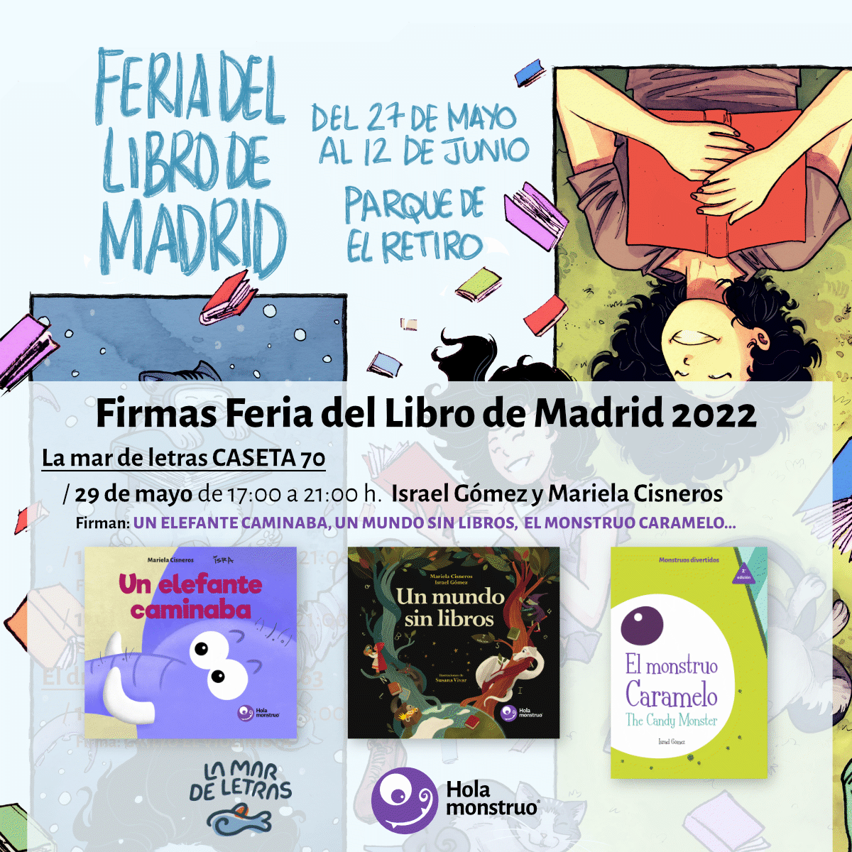 Firmas de Israel Gómez y Mariela Cisneros en la 81 Feria del Libro de Madrid