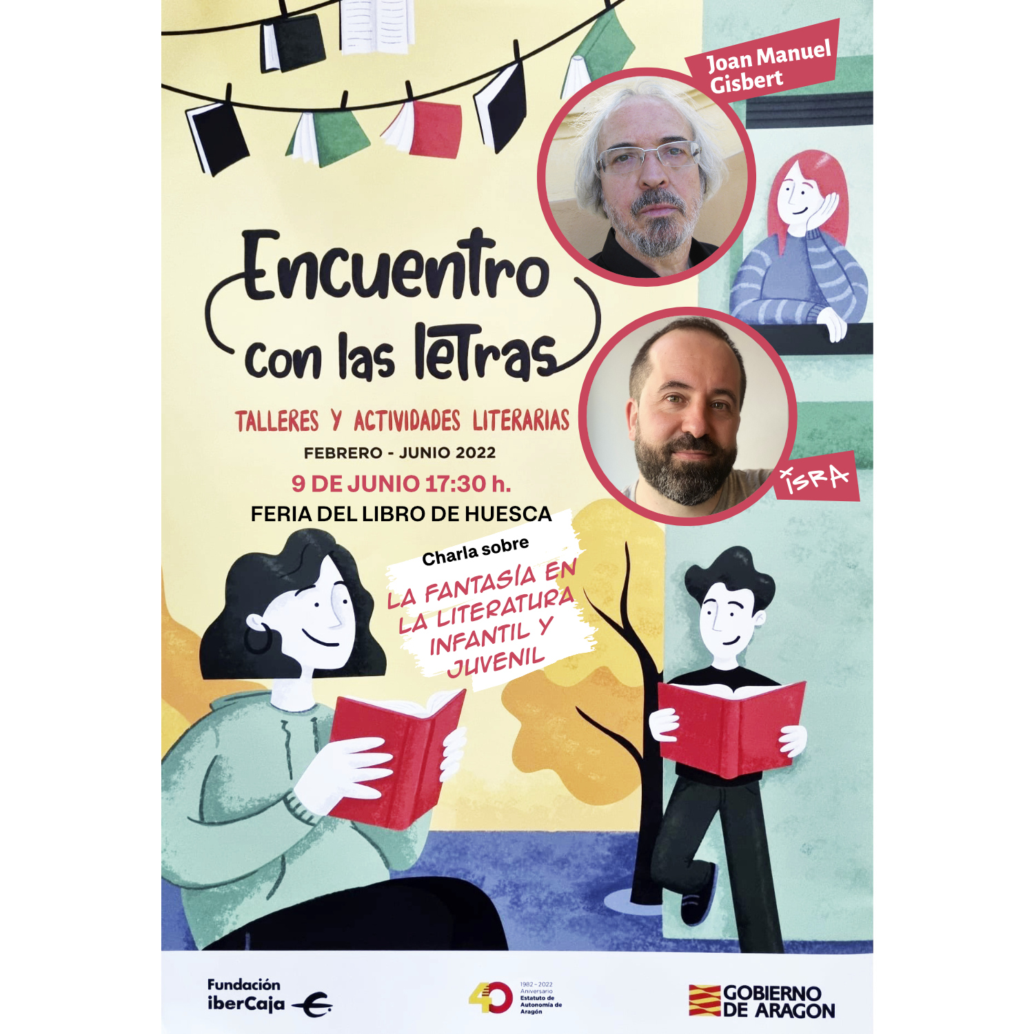 Encuentro con las letras Joan Manuel Gisbert e ISRA en la Feria del libro de Huesca