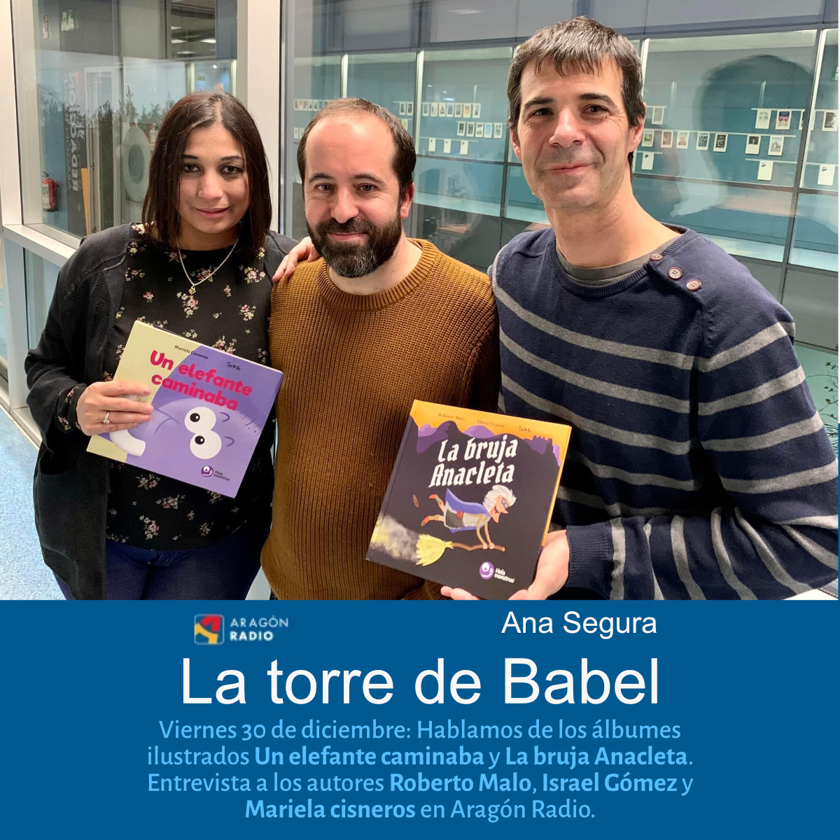 Entrevista a Roberto Malo, ISRA y Mariela Cisneros en La Torre de Babel de Aragón Radio