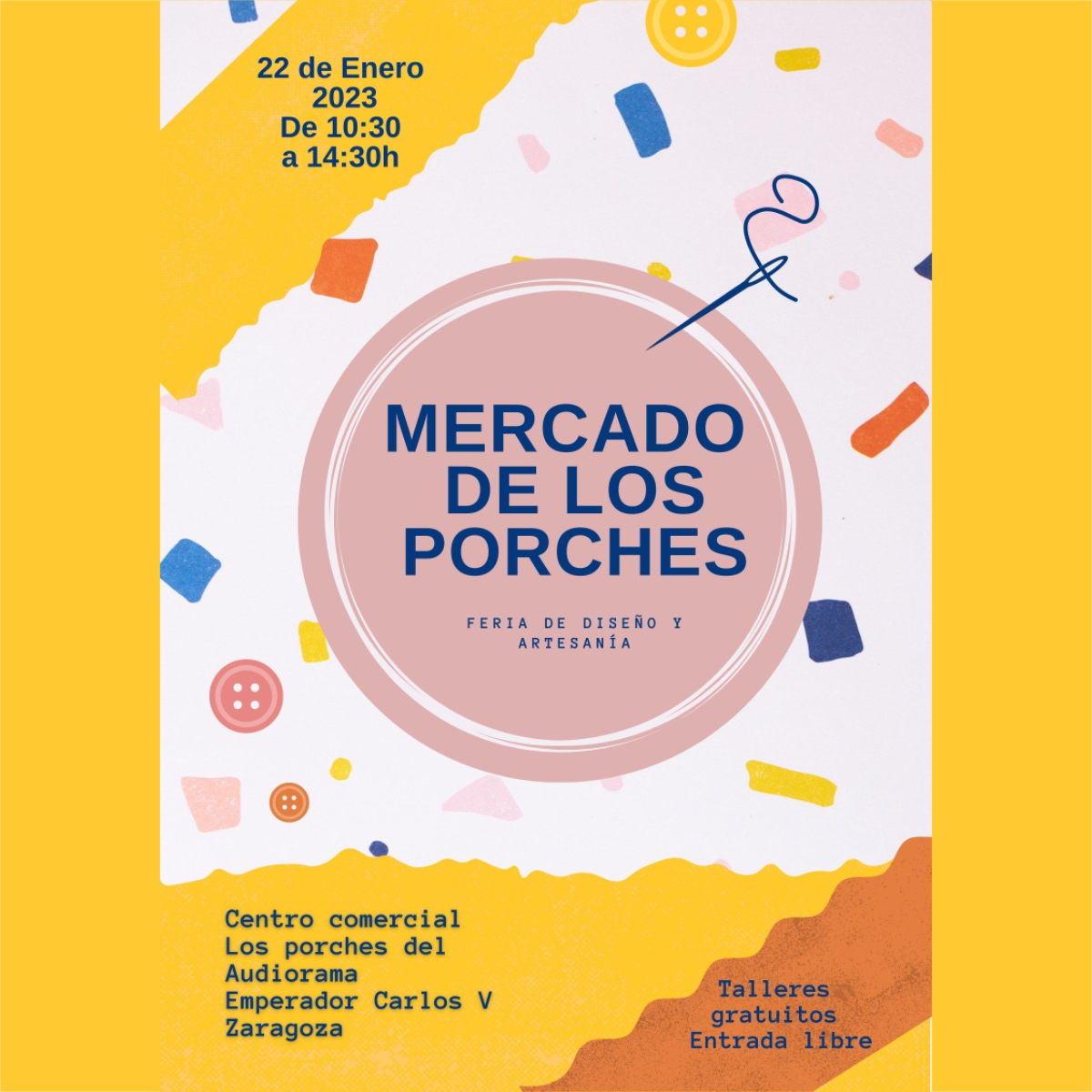 Cuentacuentos y Mercado de los Porches Enero 2023, Zaragoza