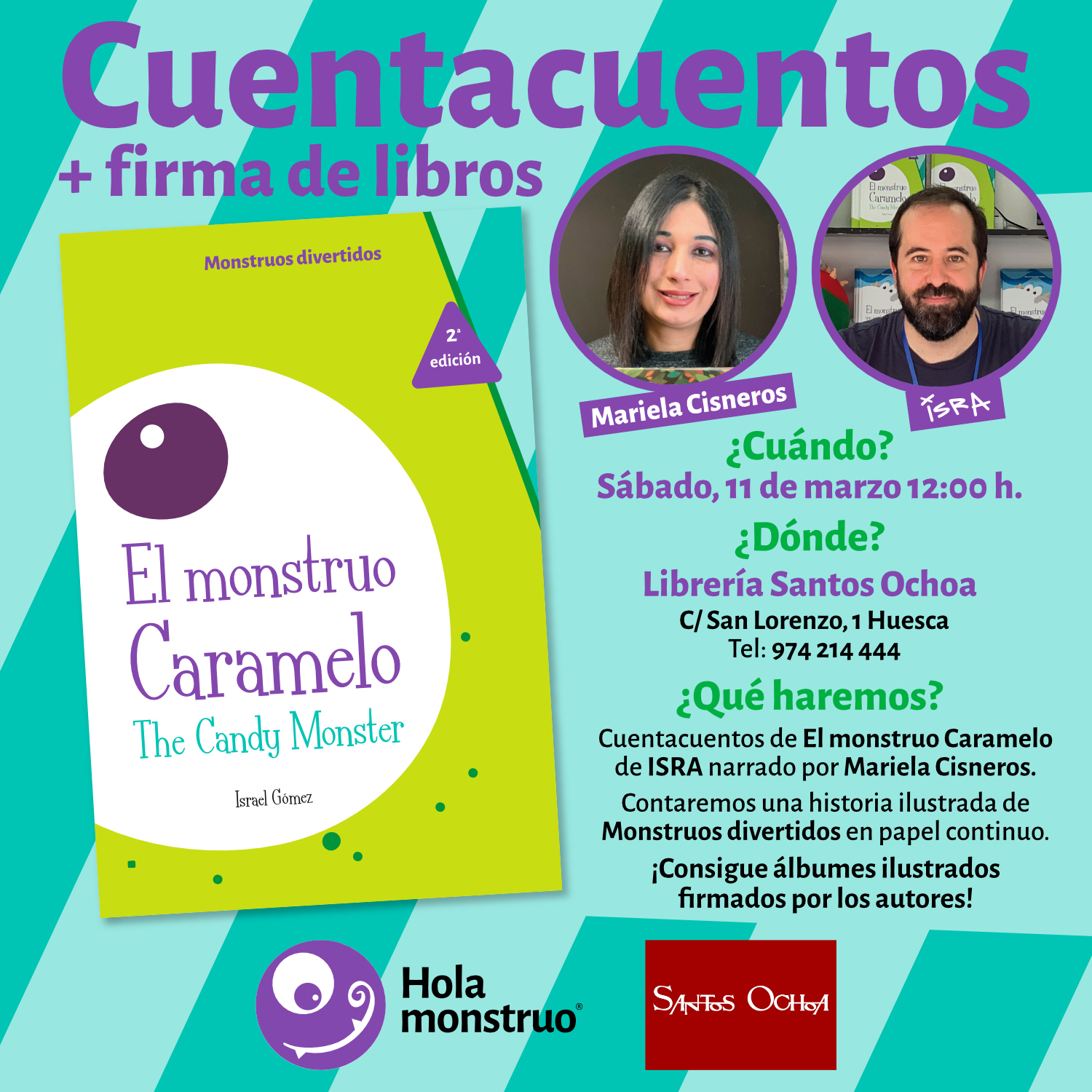 Cuentacuentos, historia ilustrada y firma de libros en Librería Santos Ochoa, Huesca